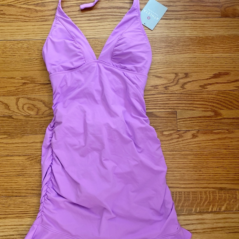 Althleta Shirrendipty Swim Dress - purple Worn Once! - Picture 3 of 9